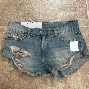 BDG Blue Distressed Jean Shorts with tags. From urban out fitters. Sz 24